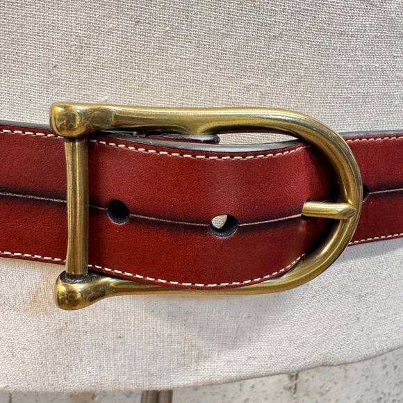 Ariat Leather Belt Womens 34 Red Ombre Western Equestrian Brass Buckle 10007055 main image 7